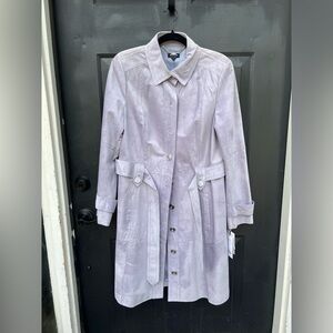 Worth New York lilac/plum colored suede coat size 14